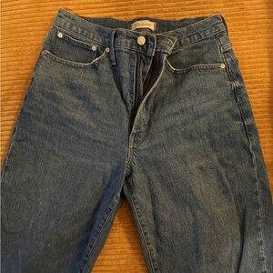 Madewell Blue Ankle Cropped Barrel Jeans